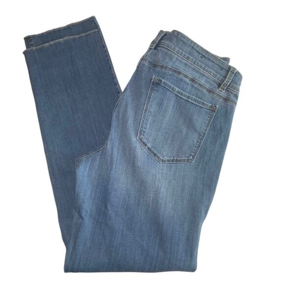 Ann Taylor The Slim Boyfriend Raw Edge Hem Frayed Ankle Mid Rise Size 12 - Picture 2 of 8